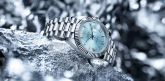 Rolex / Day-Date 40 με χαρακτηριστικά όλα από πλατίνα